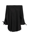 Solotre Woman Top Black Size 8 Cotton In Black