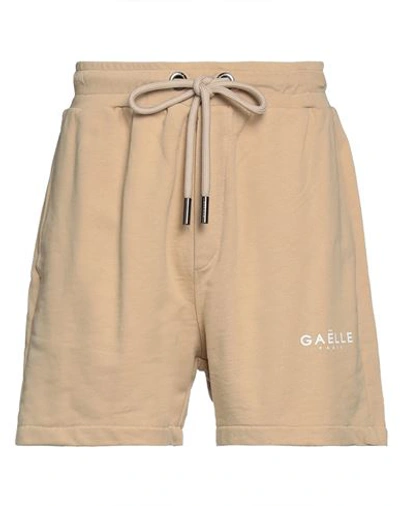 Gaelle Paris Gaëlle Paris Man Shorts & Bermuda Shorts Sand Size M Cotton, Elastane In Beige