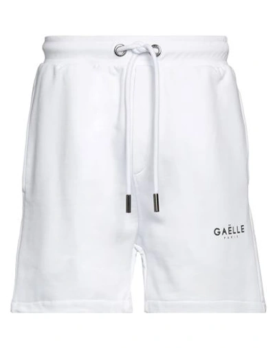 Gaelle Paris Gaëlle Paris Man Shorts & Bermuda Shorts White Size M Cotton, Elastane