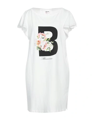 Blugirl Blumarine Woman Mini Dress White Size 4 Cotton, Elastane, Polyester