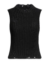 Jw Anderson Woman Sweater Black Size Xs Cotton, Acrylic In Black