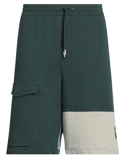 Armani Exchange Man Shorts & Bermuda Shorts Dark Green Size L Cotton, Polyester
