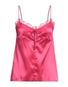 Pinko Woman Top Fuchsia Size 10 Silk, Elastane, Polyester In Pink