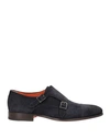 Santoni Man Loafers Midnight Blue Size 10 Leather