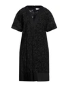 Clips More Woman Mini Dress Black Size 8 Cotton, Polyamide, Elastane, Viscose, Linen