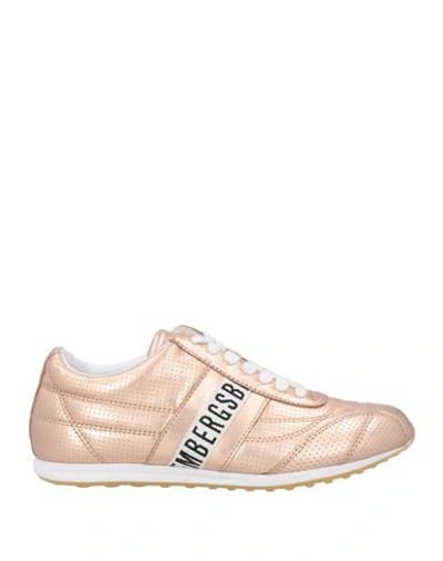 BIKKEMBERGS BIKKEMBERGS WOMAN SNEAKERS ROSE GOLD SIZE 7.5 SOFT LEATHER