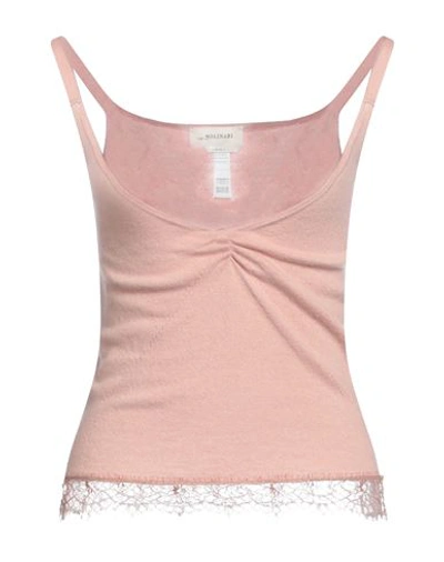 Anna Molinari Woman Top Pastel Pink Size S Wool, Viscose, Polyamide, Cashmere
