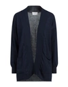 Snobby Sheep Woman Cardigan Navy Blue Size 6 Cotton, Silk In Navy Blue