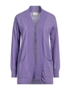 Snobby Sheep Woman Cardigan Light Purple Size 8 Cotton, Silk