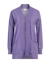 Snobby Sheep Woman Cardigan Mauve Size 4 Cotton, Silk In Purple