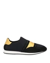 Baldinini Woman Sneakers Black Size 6 Leather, Textile Fibers In Black