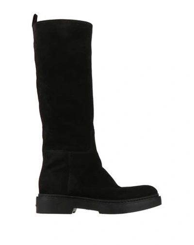 Santoni Woman Boot Black Size 11 Soft Leather