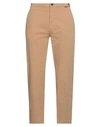 Calvin Klein Man Pants Camel Size M Cotton, Elastane In Beige