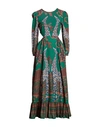 Connor & Blake Woman Maxi Dress Green Size M Cotton In Green