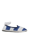 Lac Milano Woman Loafers Blue Size 9 Textile Fibers In Blue