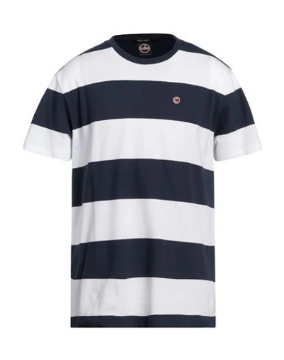 Colmar Man T-shirt Navy Size Xxl Cotton, Elastane In Navy Blue