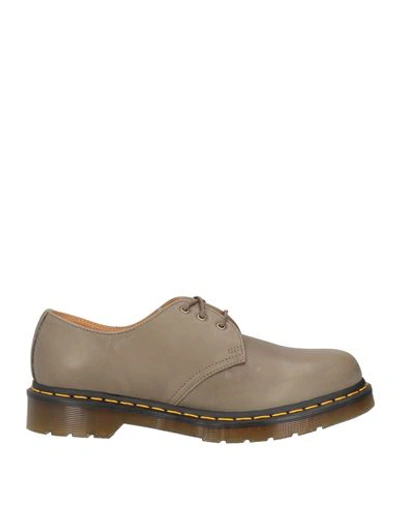 Dr. Martens' Dr. Martens Man Lace-up Shoes Military Green Size 11 Soft Leather
