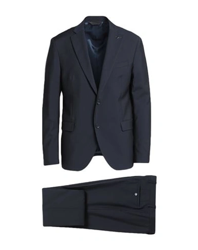 Paoloni Man Suit Midnight Blue Size 42 Virgin Wool, Mohair Wool