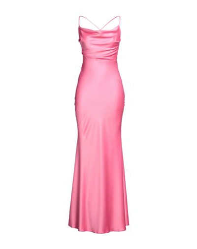 Actualee Woman Maxi Dress Pink Size 10 Polyester