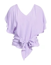 Pinko Woman Top Lilac Size 10 Viscose In Purple