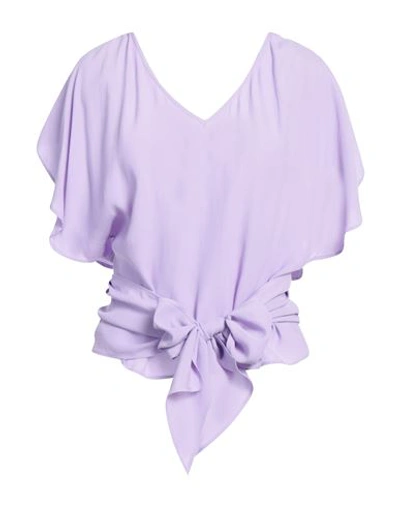 Pinko Woman Top Lilac Size 10 Viscose In Purple