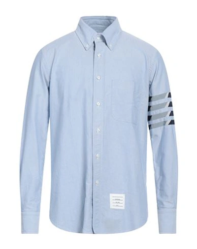 Thom Browne Man Shirt Light Blue Size 4 Cotton