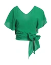 Pinko Woman Top Emerald Green Size 8 Viscose