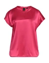 Pinko Woman Top Magenta Size 6 Silk, Elastane