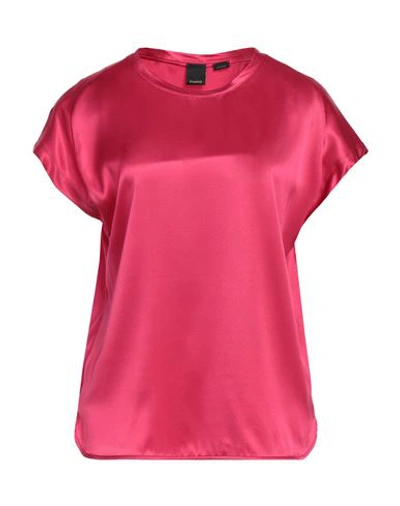 Pinko Woman Top Magenta Size 6 Silk, Elastane