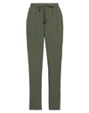 Angela Mele Milano Woman Pants Military Green Size L Viscose, Polyester In Green