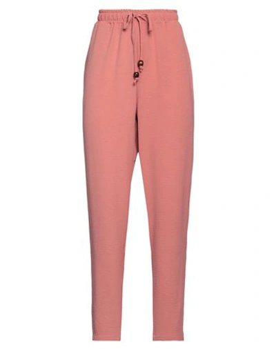 Angela Mele Milano Woman Pants Antique Rose Size L Viscose, Polyester In Pink