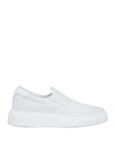 Baldinini Man Sneakers White Size 12 Leather