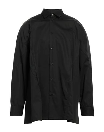 Oamc Man Shirt Black Size L Cotton, Acetate, Viscose