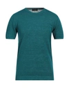 Roberto Collina Man Sweater Deep Jade Size 42 Linen In Green