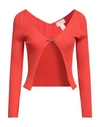 Vicolo Wrap Cardigans In Red