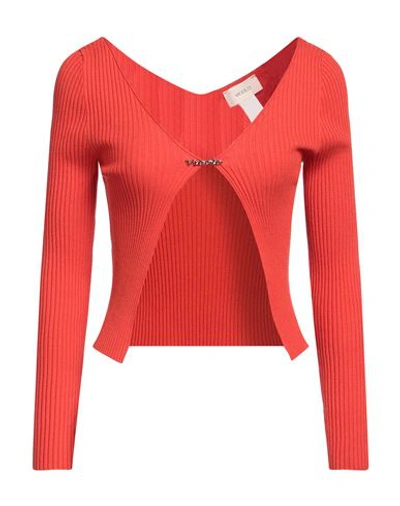 Vicolo Wrap Cardigans In Red