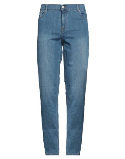 Trussardi Man Jeans Blue Size 34 Cotton, Elastomultiester, Elastane