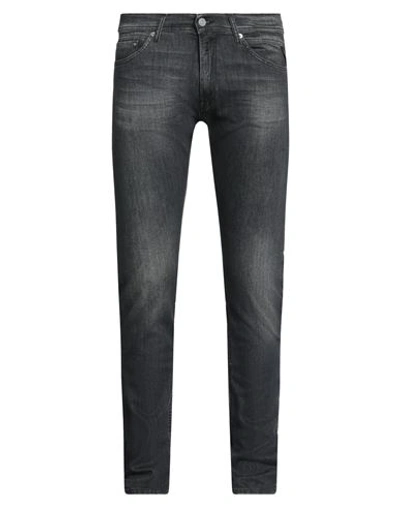 Replay Man Denim Pants Black Size 32w-32l Cotton, Elastane In Grey