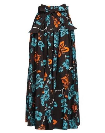 P.a.r.o.s.h P. A.r. O.s. H. Woman Maxi Skirt Dark Brown Size M Cotton