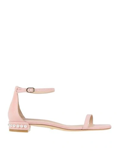 Stuart Weitzman Woman Sandals Light Pink Size 8.5 Leather