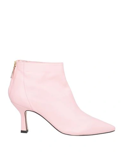 Baldinini Woman Ankle Boots Pink Size 10 Leather