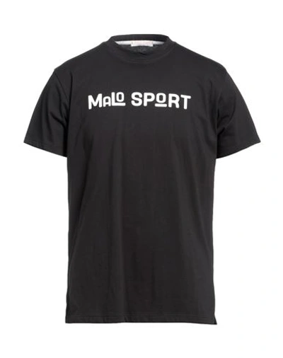 Malo Sport Man T-shirt Black Size Xxl Cotton