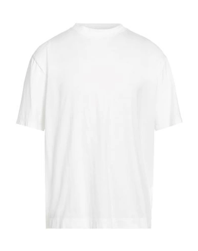 Cruciani Man T-shirt White Size 42 Cotton, Elastane In White