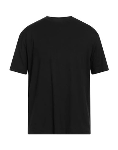 Cruciani Man T-shirt Black Size 40 Cotton, Elastane