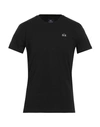 La Martina Elegant Short Sleeve Crew Neck Tee In Black