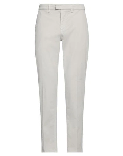 Dondup Man Pants Light Grey Size 35 Cotton, Elastane