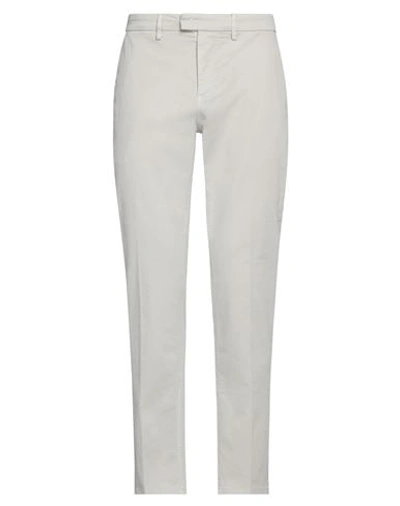 Dondup Man Pants Light Grey Size 35 Cotton, Elastane In Grey