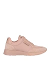 Gianvito Rossi Woman Sneakers Pink Size 7 Leather, Textile Fibers In Pink