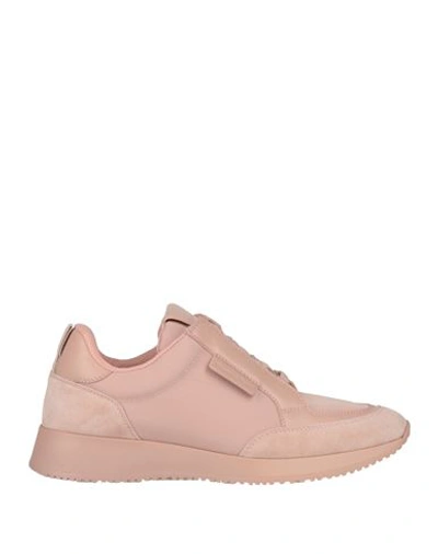 Gianvito Rossi Woman Sneakers Pink Size 7 Leather, Textile Fibers