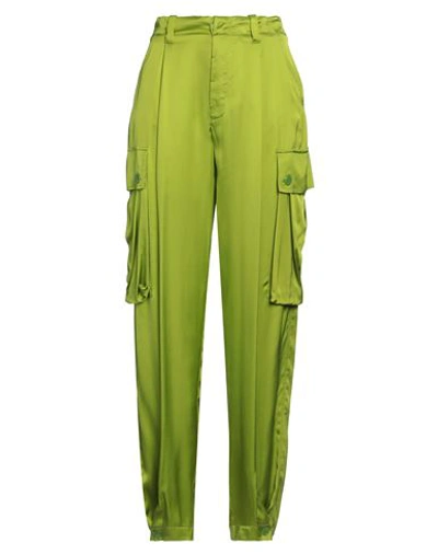 Ermanno Firenze Woman Pants Acid Green Size 8 Viscose